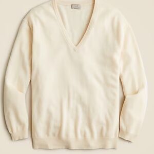 J Crew Cashmere relaxed V-neck sweater M
